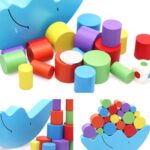 Joc echilibru Balanta cu cilindri colorati Balance