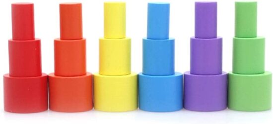 Joc echilibru Balanta cu cilindri colorati Balance