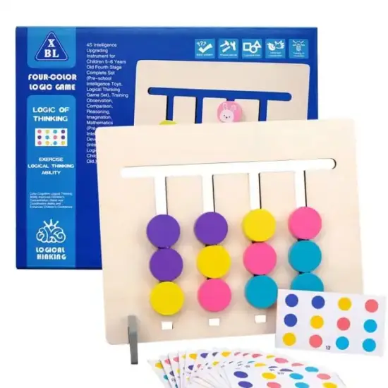 Joc educativ Labirint Montessori Asociere culori-animale