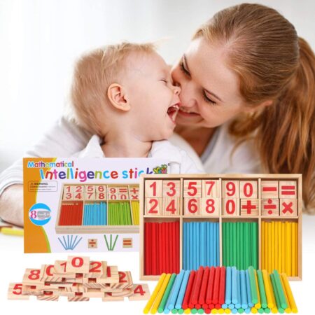 Joc educativ matematic Cifre Betisoare Constructii Stick