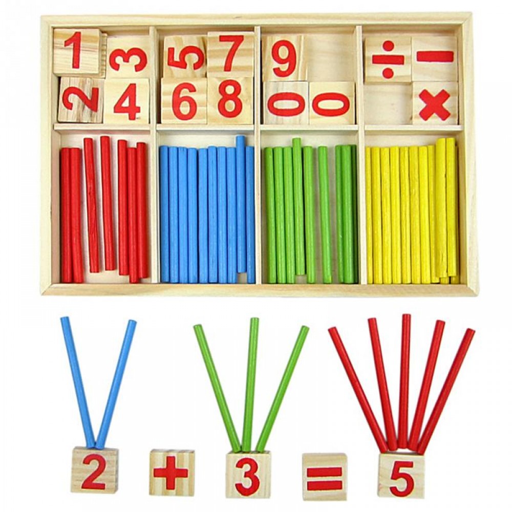 Joc educativ matematic Cifre Betisoare Constructii Stick