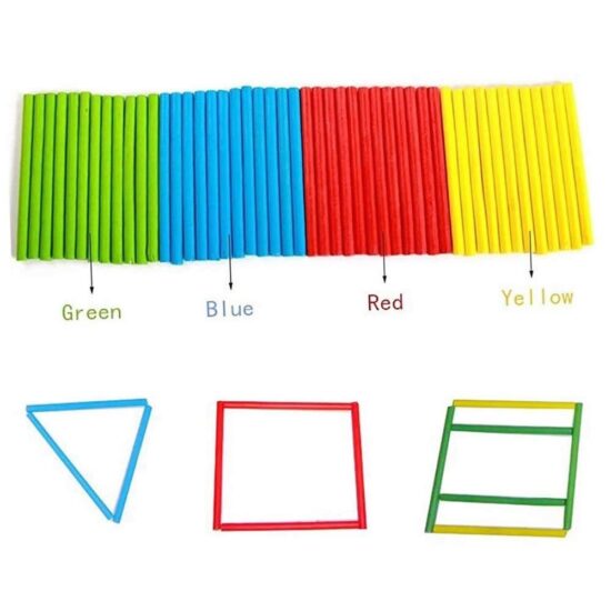 Joc educativ matematic Cifre Betisoare Constructii Stick