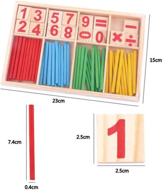 Joc educativ matematic Cifre Betisoare Constructii Stick