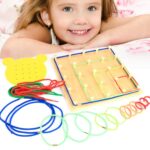 Joc grafic Stem Geoboard Matematic cu elastice