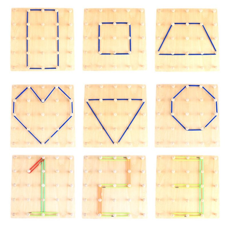 Joc grafic Stem Geoboard Matematic cu elastice