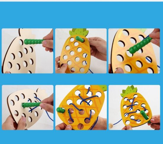 Joc lemn Snuruitul Fructelor cu omida prin labirint