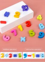 Joc logaritmic 7in1 Pescuit Puzzle educativ lemn