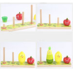 Joc stivuirea Fructelor Turnul din lemn Kabi