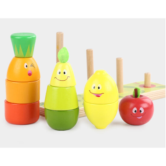 Joc stivuirea Fructelor Turnul din lemn Kabi