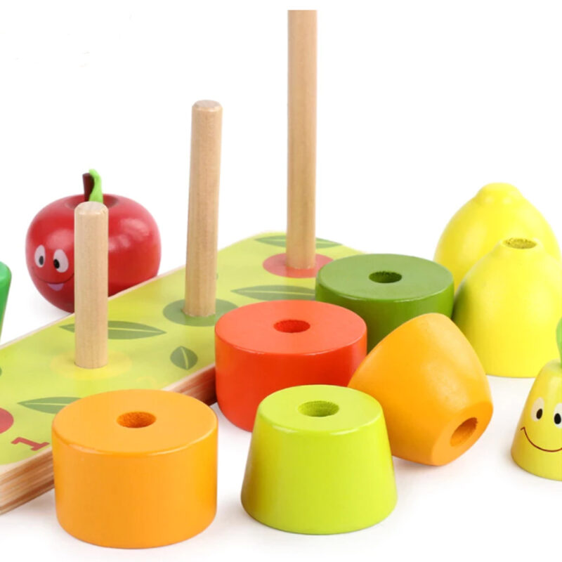 Joc stivuirea Fructelor Turnul din lemn Kabi