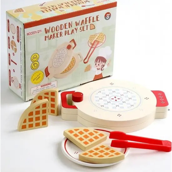 Jucarie Aparat de preparat vafe din lemn Maker Waffle