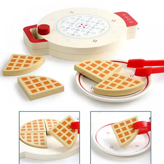 Jucarie Aparat de preparat vafe din lemn Maker Waffle