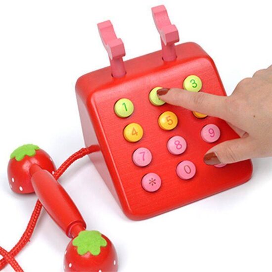 Jucarie Telefon cu taste receptor din lemn