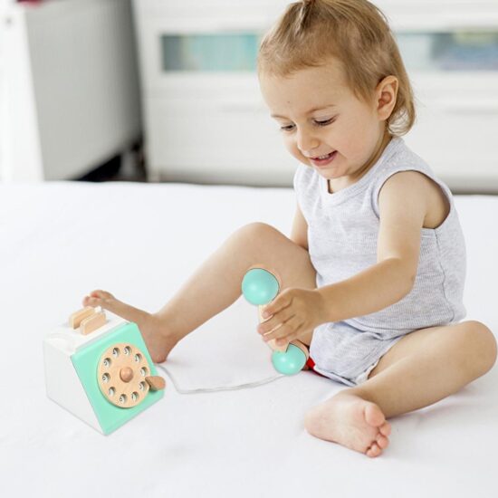 Jucarie Telefon rotativ cu receptor din lemn