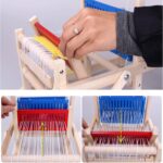 Jucarie de tesut Masina de tricotat lemn Gherghef