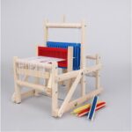 Jucarie de tesut Masina de tricotat lemn Gherghef