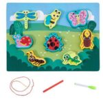 Puzzle 3 in 1 Pescuit magnetic si Tabla desen