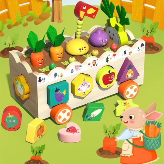 Puzzle educativ Gradina cu legume pentru pescuit