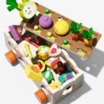 Puzzle educativ Gradina cu legume pentru pescuit