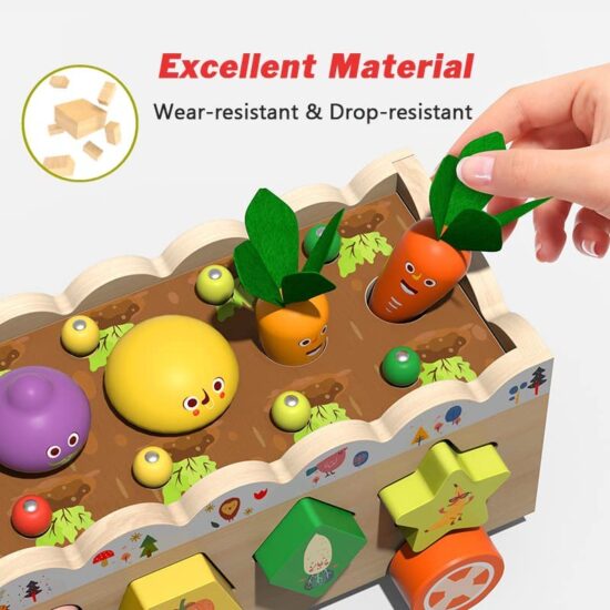 Puzzle educativ Gradina cu legume pentru pescuit