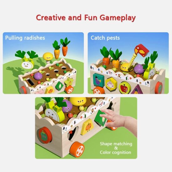 Puzzle educativ Gradina cu legume pentru pescuit