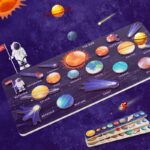 Puzzle incastru Spatiul Cosmic Sistemul Solar lemn