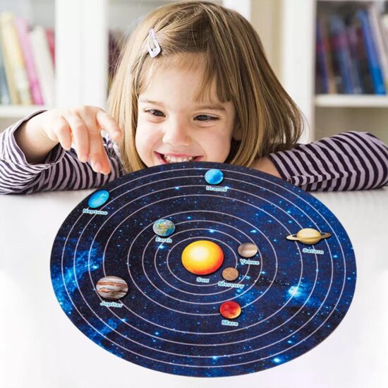 Puzzle lemn Sistemul Solar Opt Planete