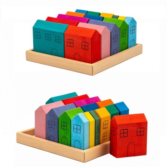 Set Handmade Casutele fermecate din lemn Marc Toys