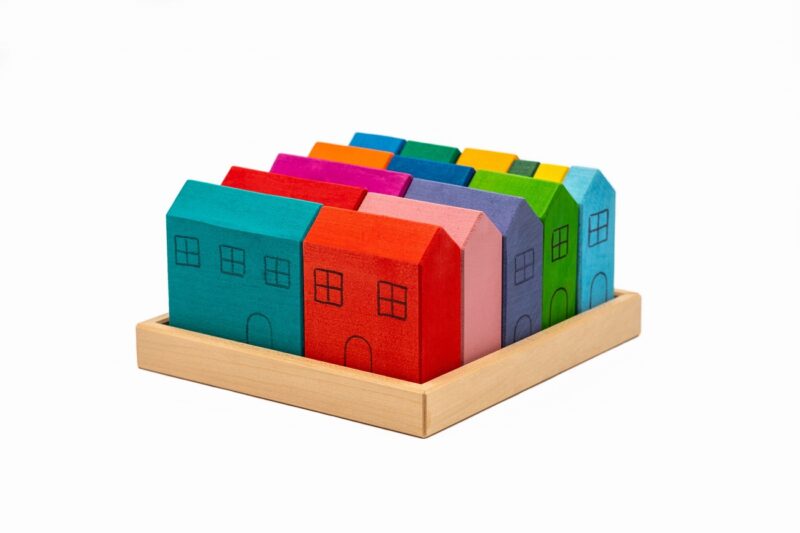 Set Handmade Casutele fermecate din lemn Marc Toys