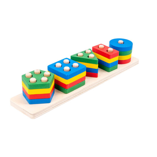 Sortator forme geometrice Colorat 5 coloane