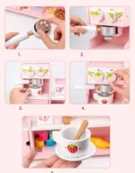 Supermarket lemn de servit desert cafea inghetata