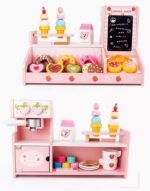 Supermarket lemn de servit desert cafea inghetata