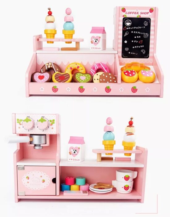 Supermarket lemn de servit desert cafea inghetata