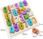 Tablita magnetica desen Puzzle cifre 2in1 cu marker