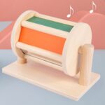 Tambur rotativ curcubeu Jucarie Montessori cu clopotei