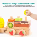 Tren educativ cu forme geometrice Fructe Sortator lemn