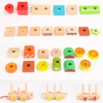 Tren educativ cu forme geometrice Fructe Sortator lemn