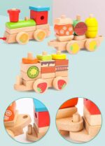 Tren educativ cu forme geometrice Fructe Sortator lemn
