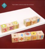 Trenulet de tras educativ Cuburi rotative Building Block