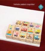 Trenulet de tras educativ Cuburi rotative Building Block