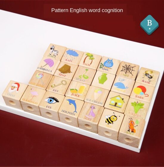 Trenulet de tras educativ Cuburi rotative Building Block