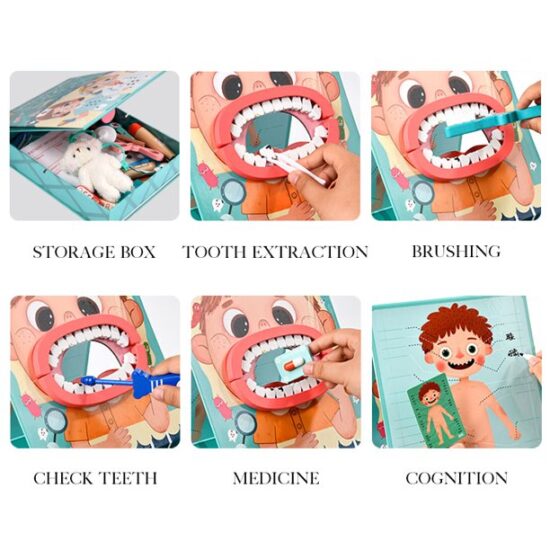 Trusa doctor jucarie de rol din lemn MSN