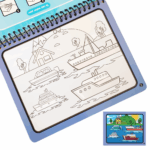 Carte de colorat Nave Marker cu apa reutilizabila