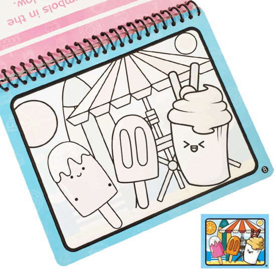 Carte reutilizabila de colorat Desert Marker cu apa