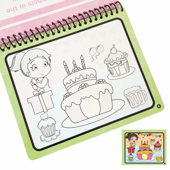 Carte reutilizabila de colorat Desert Marker cu apa