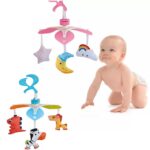 Carusel Mobil pentru Patut Carucior cu Animalute moi