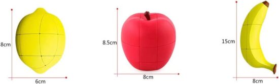 Cub Rubik 3in1 Fructe antistres Jucarie inteligenta