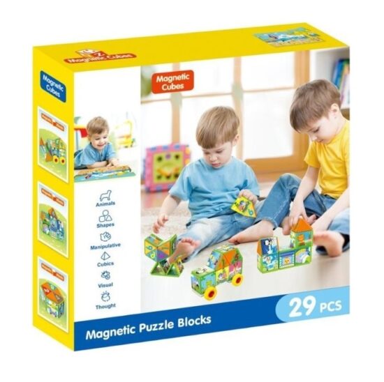 Cuburi constructii magnetice Joc Puzzle 18-29 piese Cuburi constructii magnetice Joc Puzzle 18-29 piese