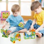 Cuburi constructii magnetice Joc Puzzle 18-29 piese