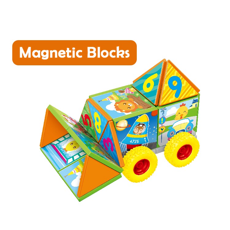 Cuburi constructii magnetice Joc Puzzle 18-29 piese